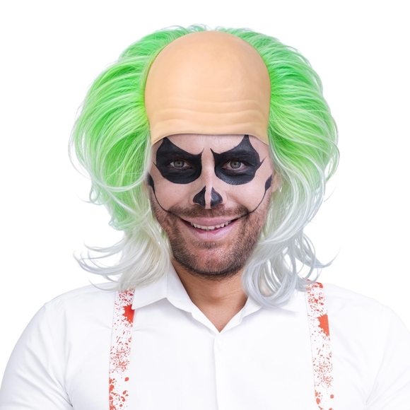 Men's BEETLEJUICE BEETLEJUICE BEETLEJUICE Cosplay Halloween Suit and WIG, XL - Picture 8 of 11